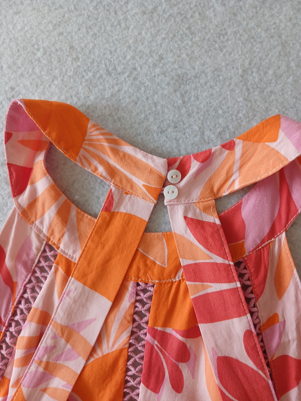Abel The Label Rumi Maxi Dress in Orange and Pink Tropical Floral Anthropologie - Picture 8 of 15